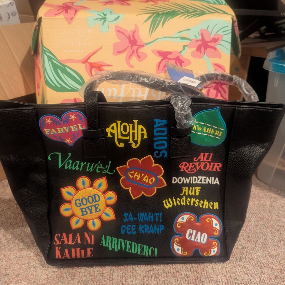Disney Parks It’s A Small World Goodbyes Faux Leather Tote Bag Danielle Nicole - Picture 5 of 6